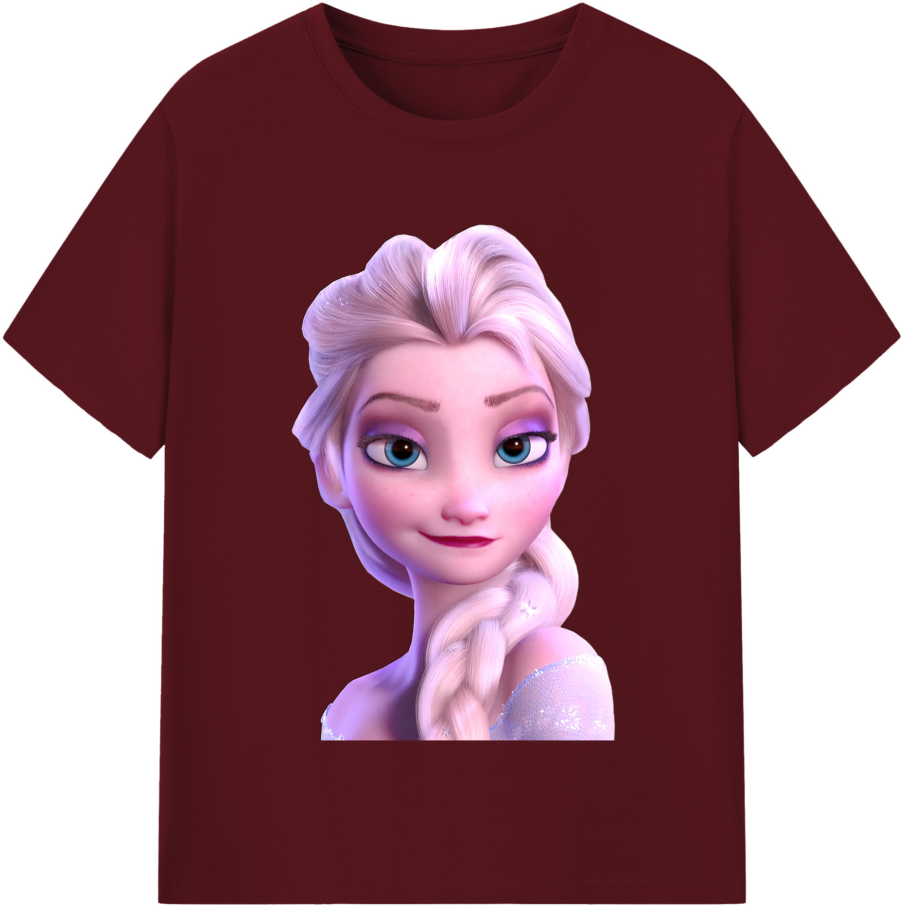 （画像用） アナと雪の女王 アンナ エルサ Frozen Anna Elsa 綿100％半袖Tシャツ（フロントプリント）
